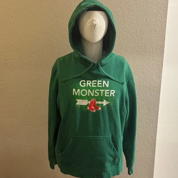 Green Monster Hoodie with Red Socks Logo - Picture 1 of 6
